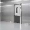Жесткая маятниковая распашная дверь одностворчатая из сэндвич панелей 200*100